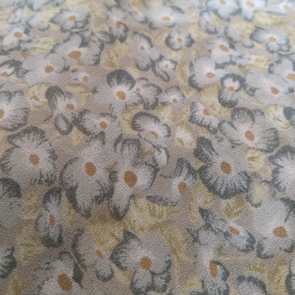 VINTAGE Floral Long Maxi Skirt Yellow Blue - Picture 7 of 14